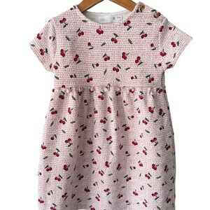 Zara Pink Cherry Pattern Kids Dress size 3/4